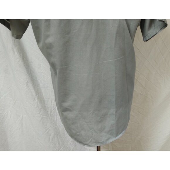 Sears 1970s Vintage Perma Press Short Sleeve Gray Button-Up Work Shirt M 15x15.5 - Picture 10 of 11